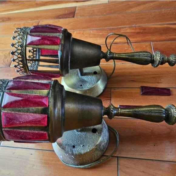 Antique Vintage Carriage Buggy Coach Lights Wall Sconces - Picture 2 of 14